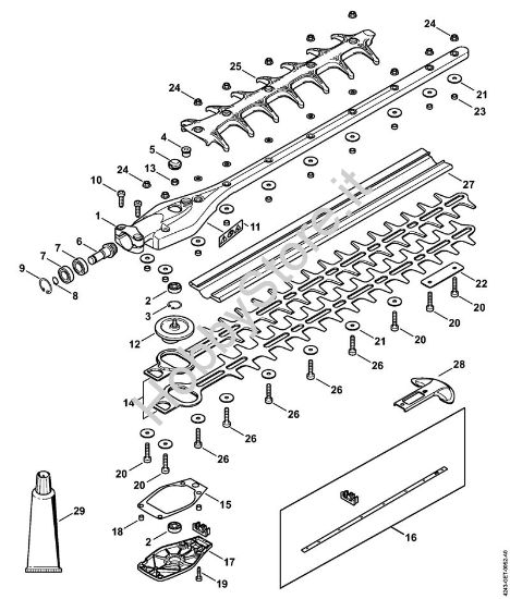 Riduttore 0° 500 mm Attrezzi di applicazione (-KM) HL-KM 0° della marca STIHL