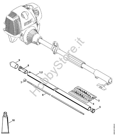 Stelo Attrezzi di applicazione (-KM) HL-KM 0° della marca STIHL