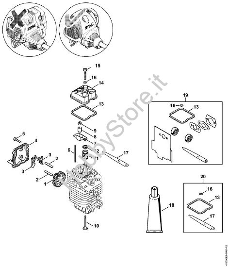 Comande valvole Motori Kombi (KM) KM 100 R della marca STIHL