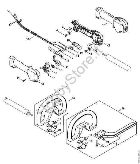 Impugnatura Motori Kombi (KM) KM 111 R della marca STIHL