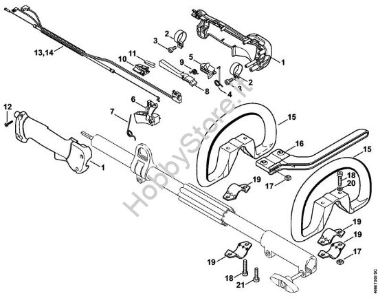 Impugnatura Motori Kombi (KM) KM 130 R della marca STIHL