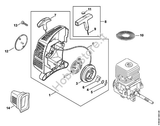 Dispositivo di avviamento KM 55 Motori Kombi (KM) KM 55 della marca STIHL