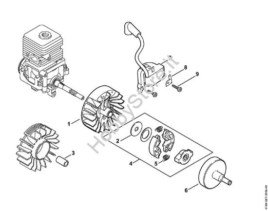 Impianto di accesione, Frizione Motori Kombi (KM) KM 55 della marca STIHL