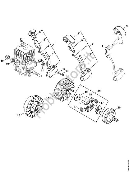 Impianto di accesione, Frizione Motori Kombi (KM) KM 56 RC-E della marca STIHL