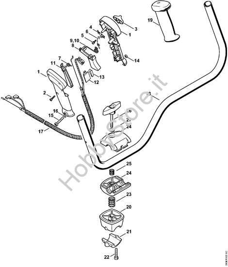 Impugnatura a manubrio Motori Kombi (KM) KM 85 della marca STIHL