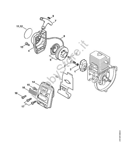 Dispositivo avviamento, silenziatore Motori Kombi (KM) KM 85 R della marca STIHL