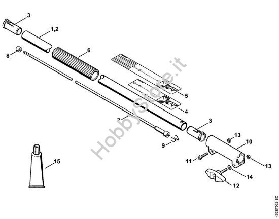 Prolunga dello stelo 1 m HT-KM Motori Kombi (KM) KM 85 R della marca STIHL