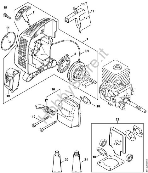 Dispositivo avviamento, silenziatore MultiMotore (MM) MM 55 della marca STIHL