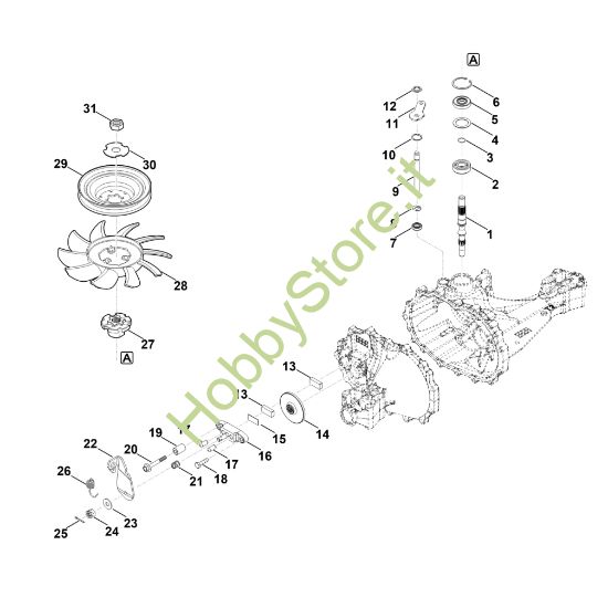 Picture of D - Albero di comando, Freno T2-CHBF-2X3C-1TX1