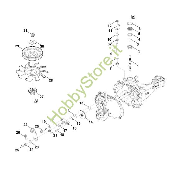 Picture of D - Albero di comando, Freno T3-CHBF-2X3C-1TX4