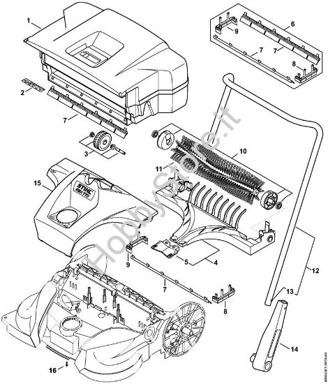Serbatoio, Manico tubolare Spazzatrici a batteria (KGA) KGA 770 della marca STIHL