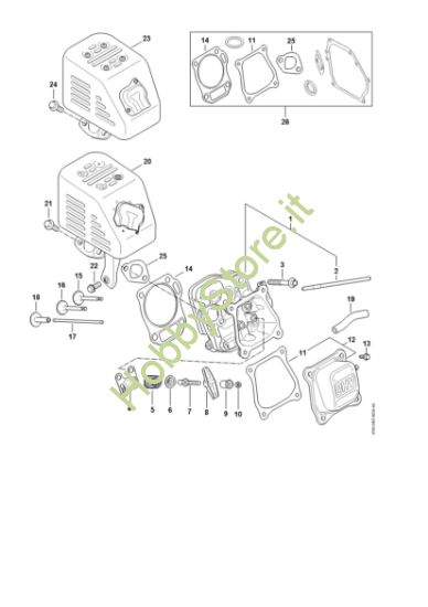 Picture of Cilindro, Comande valvole, Silenziatore RB 400 Dirt Boss