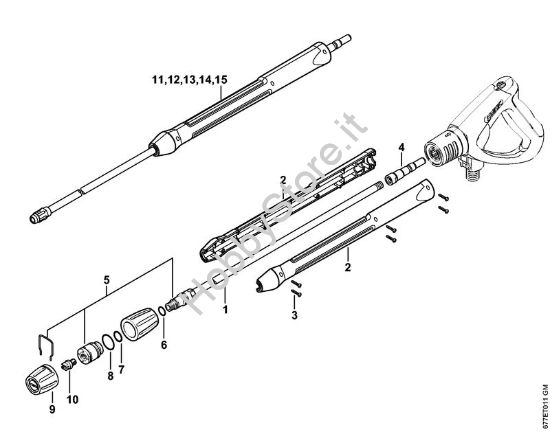 Tubo spruzzatore Idropulitrice a benzina (RB) RB 402 della marca STIHL