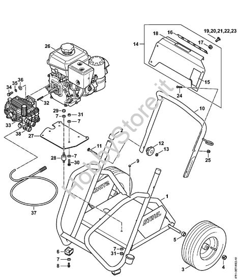 Carrello Idropulitrice a benzina (RB) RB 600 della marca STIHL