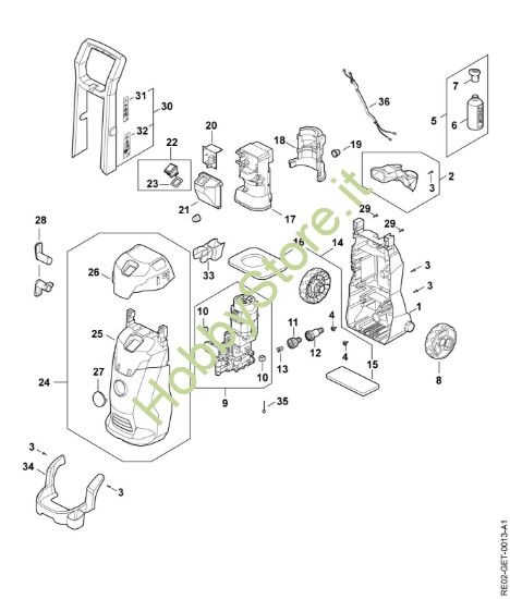 Picture of Carrello, Condotto aria, Cappottatura, Scatola interruttore RE 100.0 PLUS CONTROL