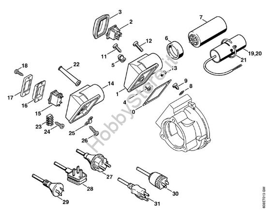 Scatola interruttore Idropulitrice elettrica (RE) RE 101 K della marca STIHL
