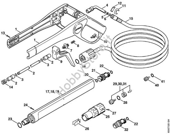 Pistola, tubo nebulizzatore RE 102 K con interruttore automatico Idropulitrice elettrica (RE) RE 106 K della marca STIHL