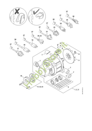 Picture of Elettromotore, Cavo di collegamento RE 110