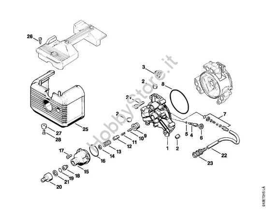 Coperchio pompa RE 100 K Idropulitrice elettrica (RE) RE 110 K della marca STIHL