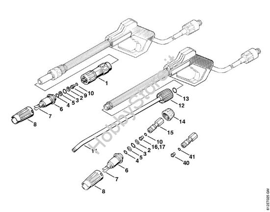 Pistola, tubo nebulizzatore Idropulitrice elettrica (RE) RE 110 K della marca STIHL