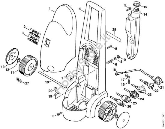 Cappottatura Idropulitrice elettrica (RE) RE 115 K della marca STIHL