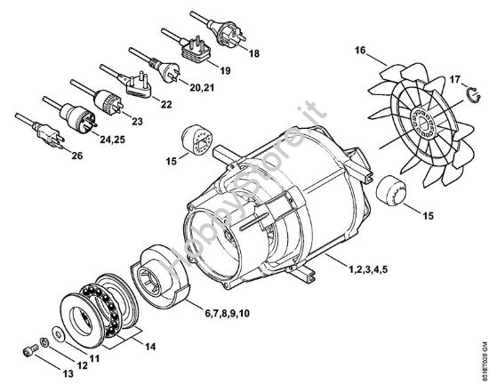 Elettromotore, Cavo di collegamento Idropulitrice elettrica (RE) RE 118 della marca STIHL