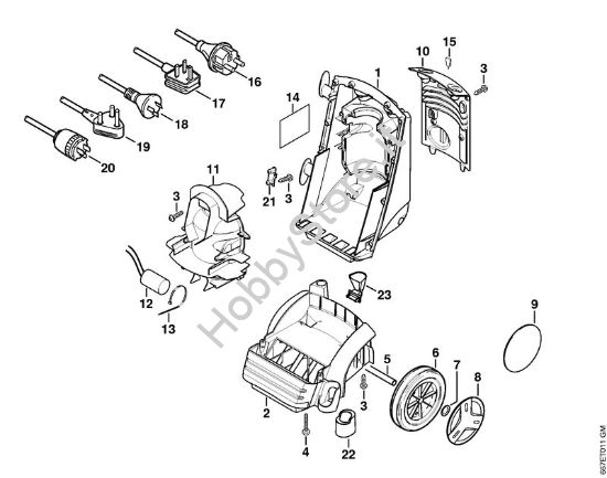 Carrello, cavo di collegamento Idropulitrice elettrica (RE) RE 127 PLUS della marca STIHL