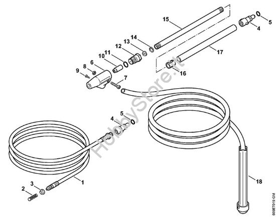 Corredo di pulizia tubo, Dispositivo per getto di sabbia a umido    06/2019 Idropulitrice elettrica (RE) RE 130 PLUS della marca STIHL