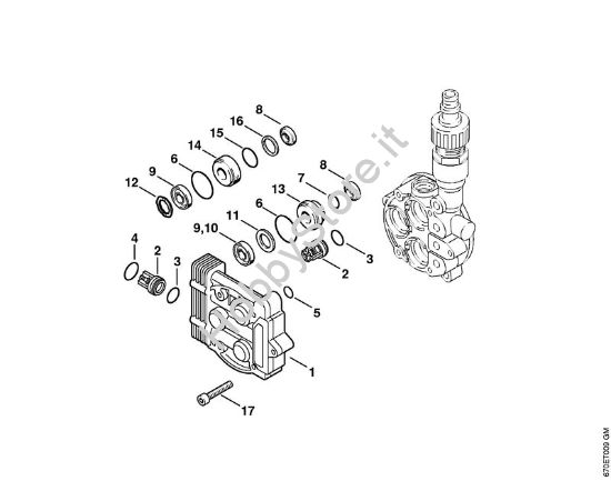 Blocco valvole Idropulitrice elettrica (RE) RE 141 K della marca STIHL