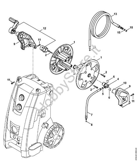 Tamburo avvolgi-flessibile Idropulitrice elettrica (RE) RE 143 PLUS della marca STIHL