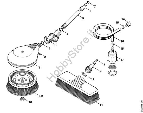 Spazzola di lavaggio, tubo di aspirazione Idropulitrice elettrica (RE) RE 161 K della marca STIHL