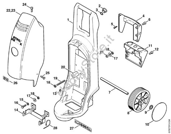 Carrello, cappottatura Idropulitrice elettrica (RE) RE 161 K PLUS della marca STIHL