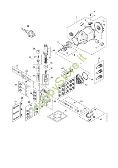 Picture of Elettromotore, Cavo di collegamento, Blocco valvola, Pompa RE 170 RE 170