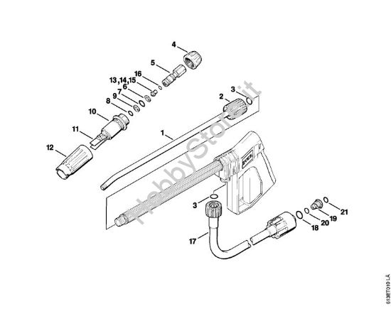 Tubo spruzzatore Idropulitrice elettrica (RE) RE 220 K della marca STIHL