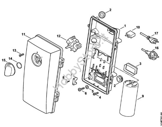 Cassetta di distribuzione, cavo di collegamento Idropulitrice elettrica (RE) RE 230 della marca STIHL