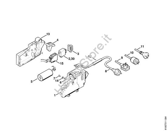 Scatola interruttore Idropulitrice elettrica (RE) RE 250 K della marca STIHL