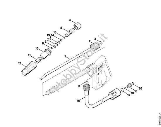 Tubo spruzzatore Idropulitrice elettrica (RE) RE 260 K della marca STIHL