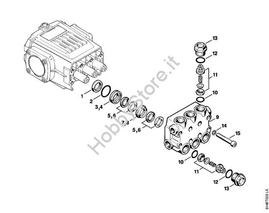Blocco valvole Idropulitrice elettrica (RE) RE 300 K della marca STIHL