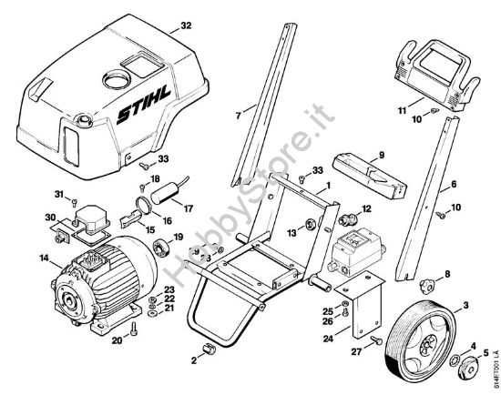 Elettromotore, carrello Idropulitrice elettrica (RE) RE 300 K della marca STIHL