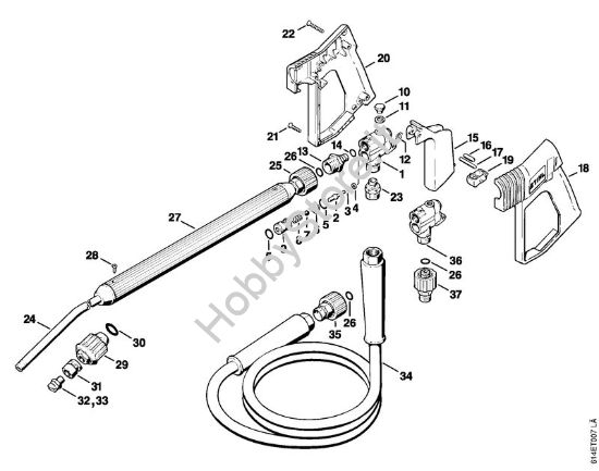 Pistola, tubo nebulizzatore Idropulitrice elettrica (RE) RE 300 K della marca STIHL
