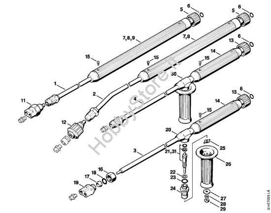 Tubo spruzzatore Idropulitrice elettrica (RE) RE 330 K della marca STIHL
