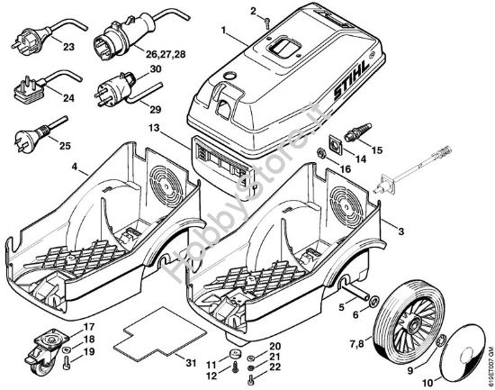 Cappottatura Idropulitrice elettrica (RE) RE 340 K della marca STIHL