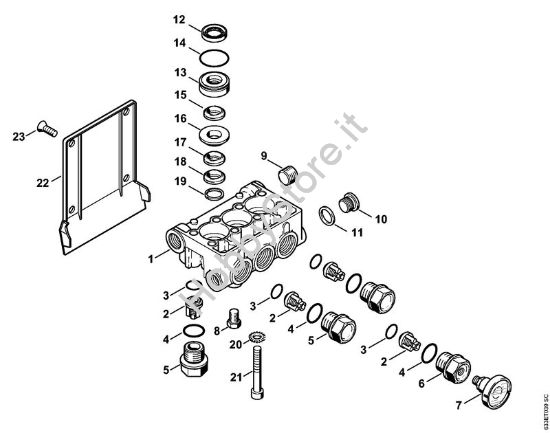 Blocco valvole Idropulitrice elettrica (RE) RE 360 K PLUS della marca STIHL