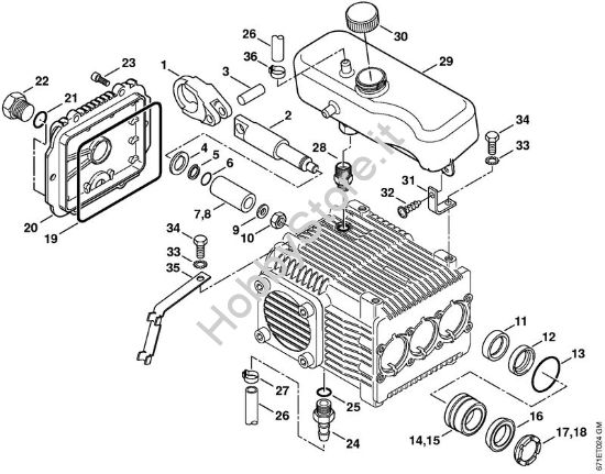 Pompa, pistone Idropulitrice elettrica (RE) RE 361 PLUS della marca STIHL