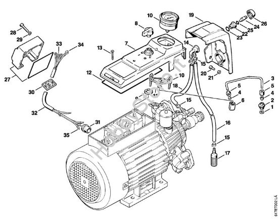 Manometro, aspirazione detergente RE 400 K, 401 K Idropulitrice elettrica (RE) RE 400 K della marca STIHL