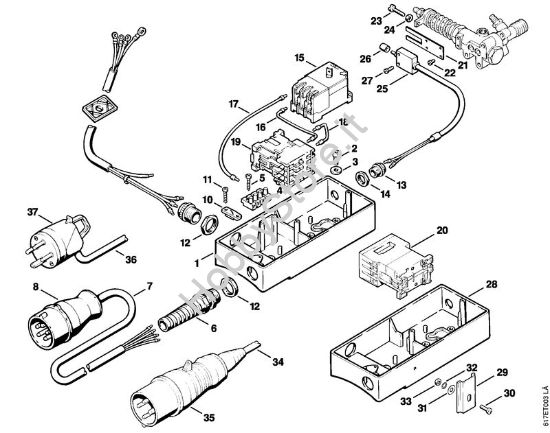 Interruttore RE 400 K, RE 401 K Idropulitrice elettrica (RE) RE 401 K della marca STIHL