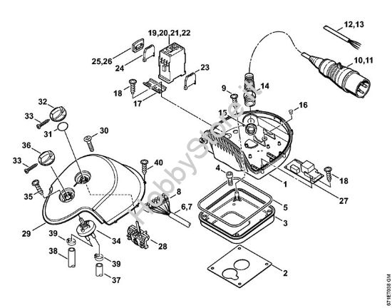 Cassetta di distribuzione Idropulitrice elettrica (RE) RE 461 della marca STIHL