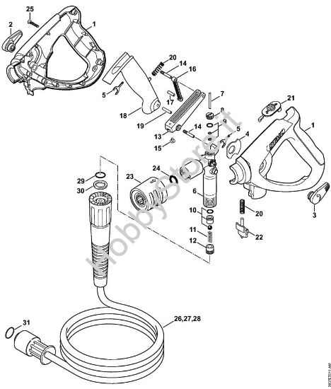 Pistola, tubo flessibile alta pressione Idropulitrice elettrica (RE) RE 462 della marca STIHL