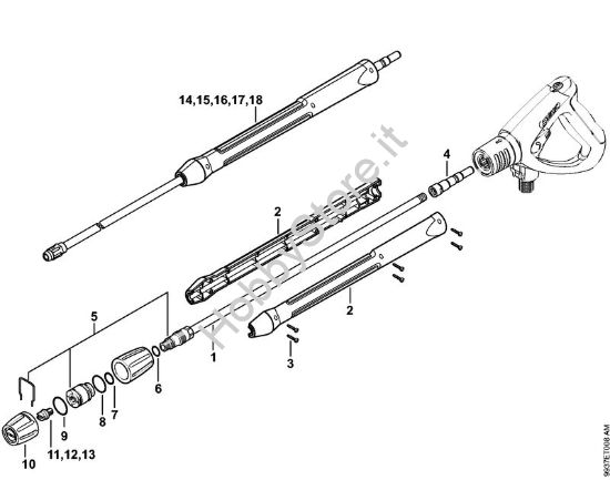 Tubo spruzzatore Idropulitrice elettrica (RE) RE 462 della marca STIHL