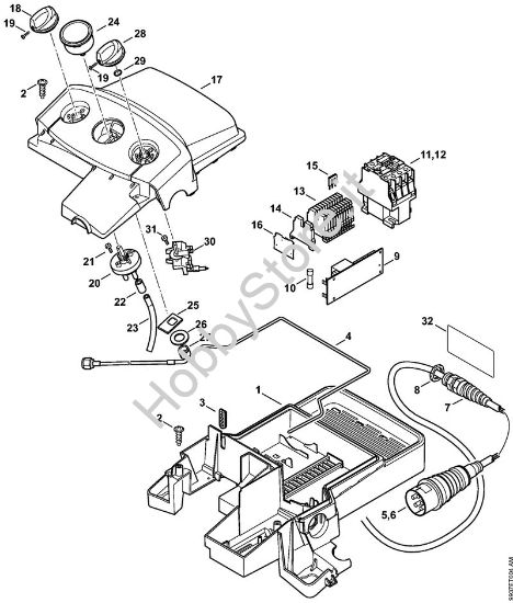 Cassetta di distribuzione, cavo di collegamento Idropulitrice elettrica (RE) RE 462 PLUS della marca STIHL
